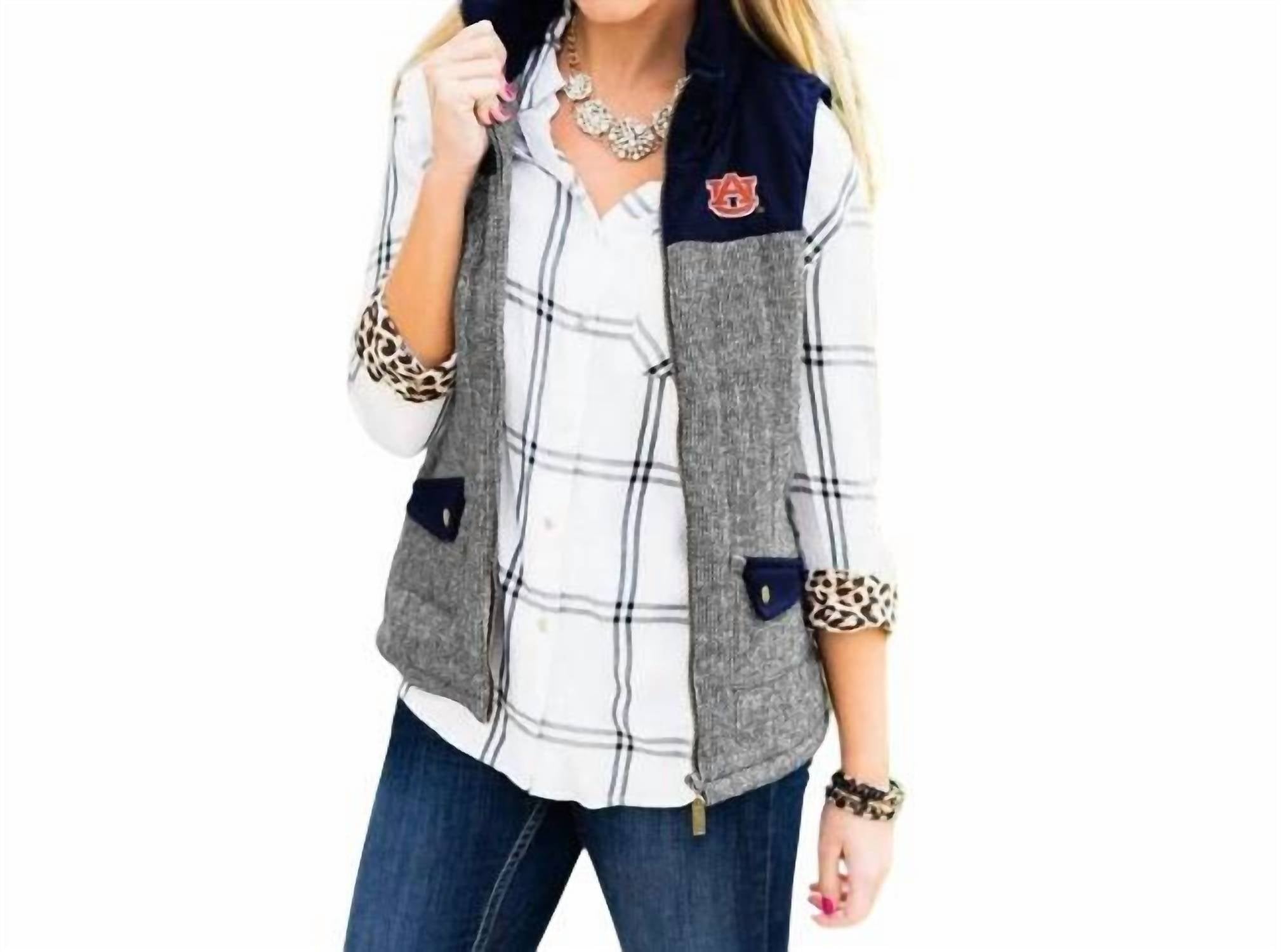 

Жилет Auburn University Prep For It серого цвета Gameday Couture