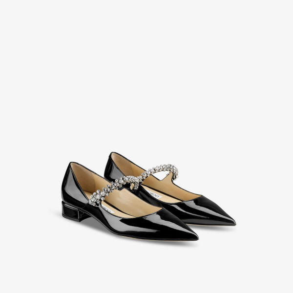 Туфли Bing 25 из лакированной кожи, украшенные кристаллами Jimmy Choo, черный — фото 3