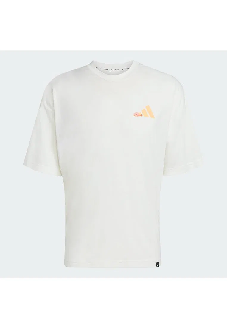 Футболка спортивная, Power Graphic T-Shirt, белый Adidas