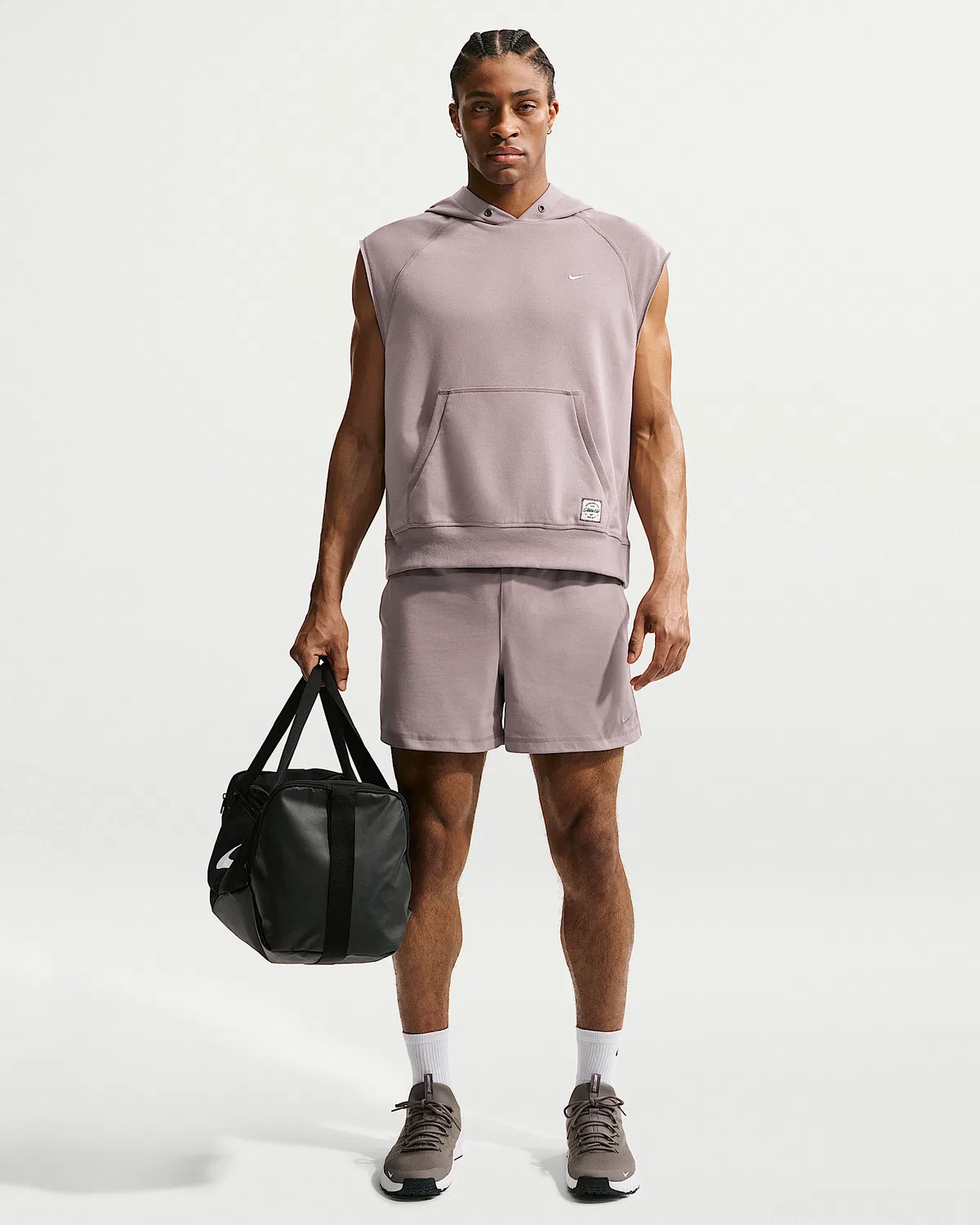 Мужская тренировочная безрукавка Dri-FIT Fleece Nike N.A.C., Light Violet Ore/Light Violet Ore — фото 4