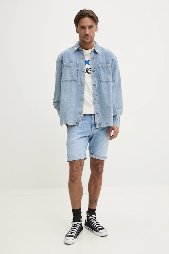 

Джинсовая рубашка Hollister Co., синий