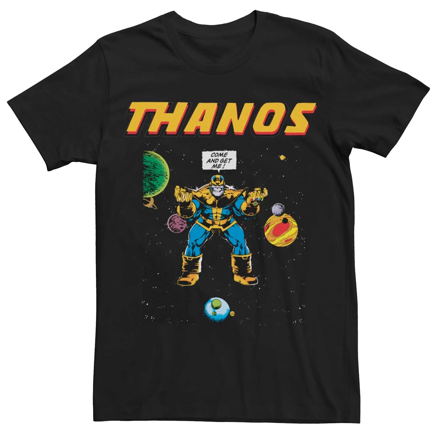 

Мужская футболка Marvel's Thanos Come And Get Me Space Cover Licensed Character