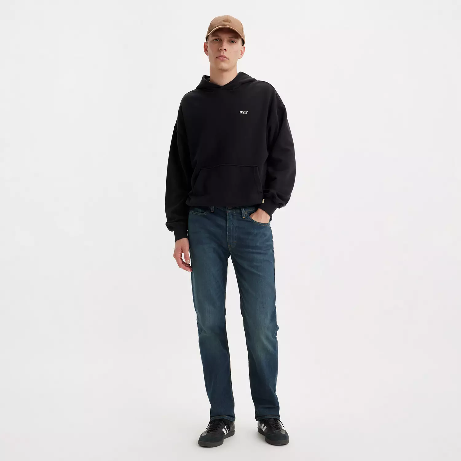 Джинсы мужские Levi's 514 514 Straight Fit Cut, синий — фото 3