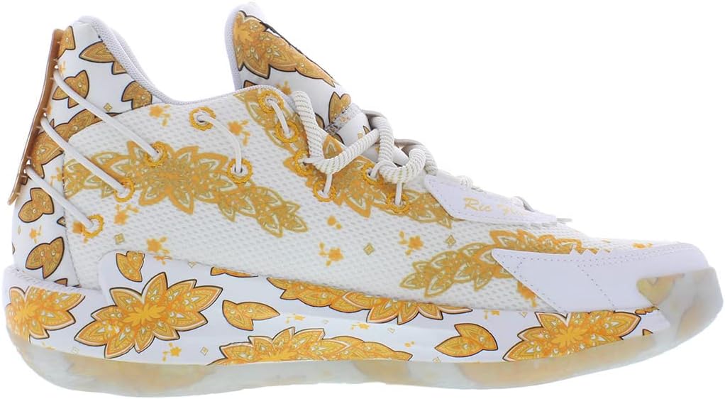 Женские кроссовки Adidas Dame 7, белый/черный/золотой — фото 3