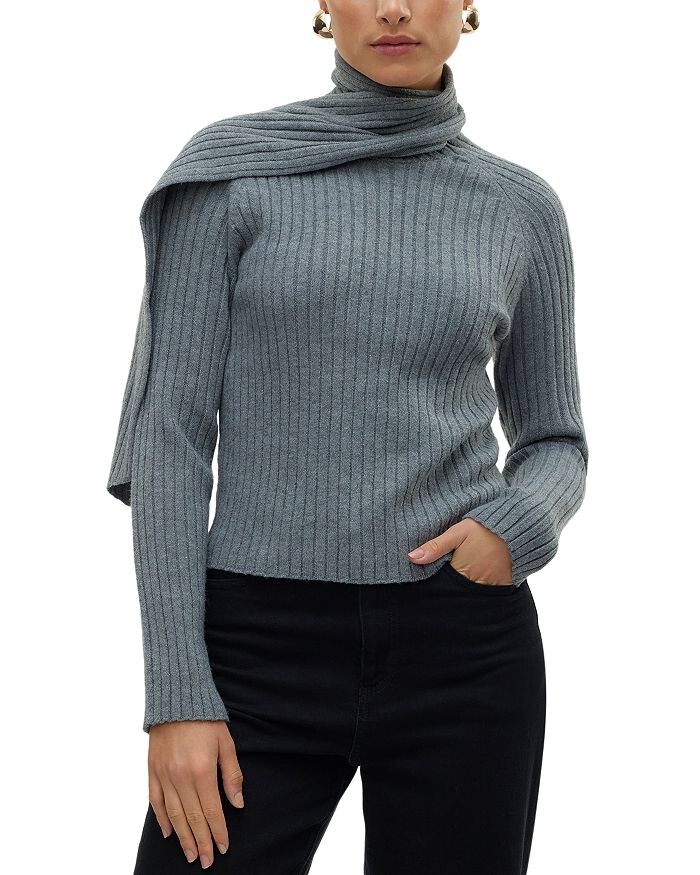

Vero Moda Топ с длинными рукавами и запахом Zoey, серый