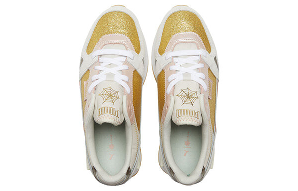 Кроссовки charlotte olympia x mile rider 'gold glitter' Puma, хаки — фото 4