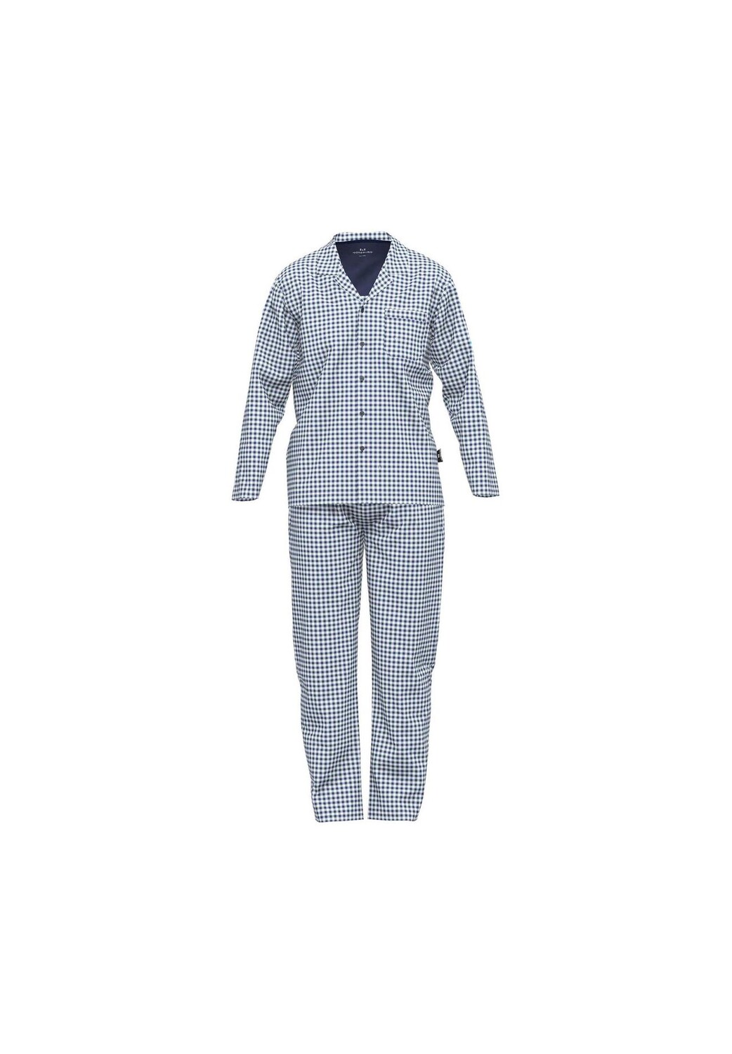 

Мужская клетчатая пижама с лацканами на пуговицах GÖTZBURG, цвет Bluedarkcheck