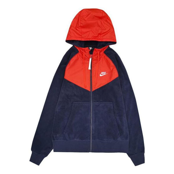 

Куртка Nike Sportswear Logo Zipped Hooded Jacket 'Black Red', черный