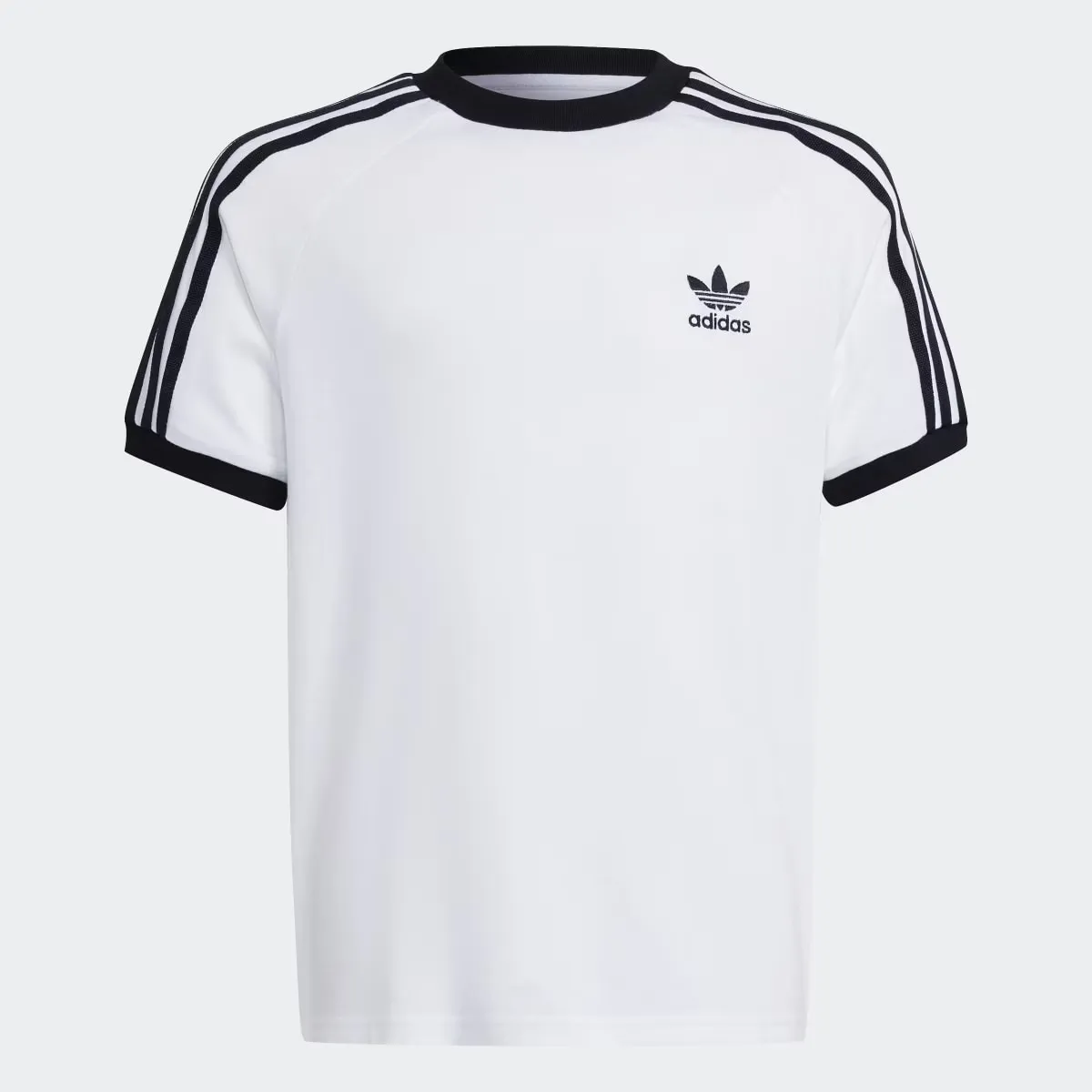Детская футболка Adidas Adicolor с тремя полосками, белый — фото 3