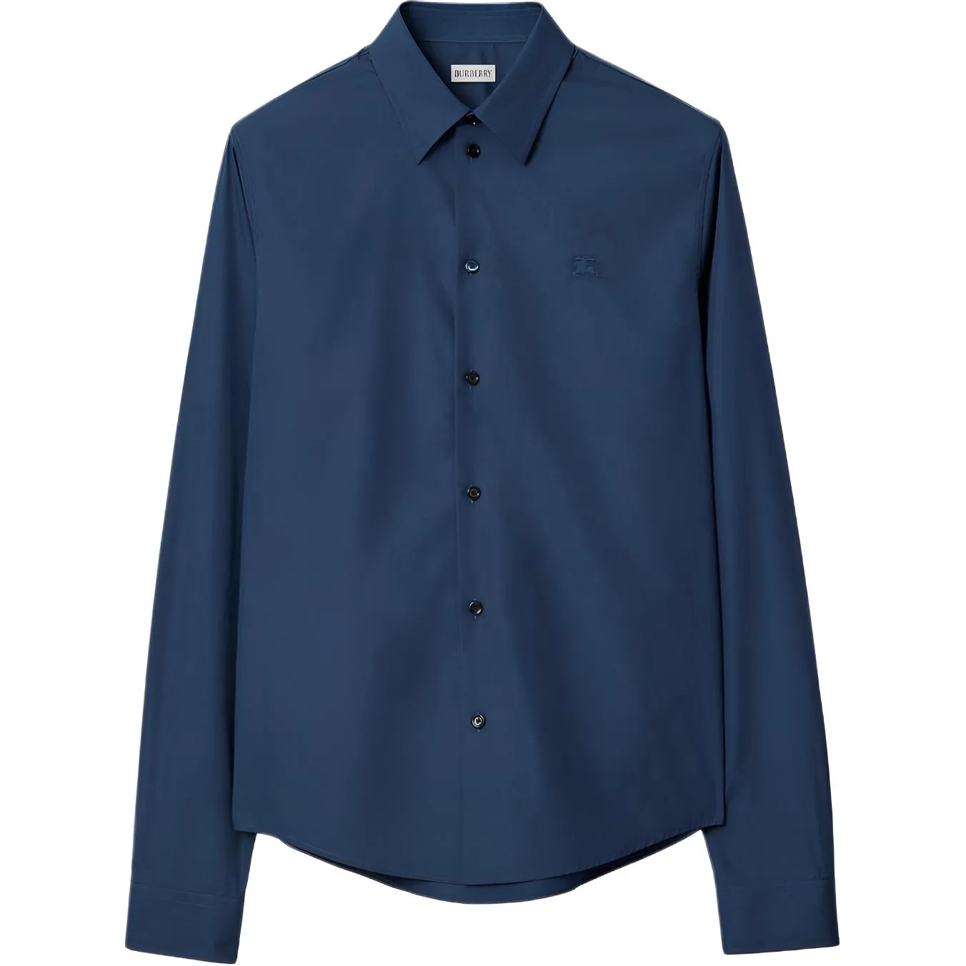 Рубашка Burberry из поплина, темно-графитовый синий