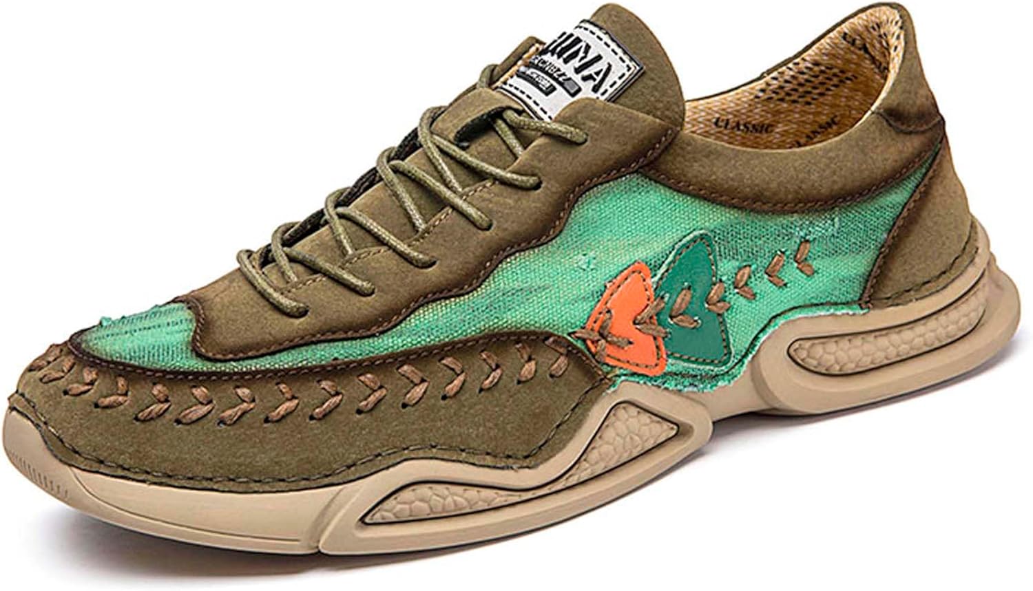 

Мужские повседневные спортивные кроссовки DZBAJRQM, модные кеды, шнуровка, повседневные походные туфли, противоскользящие, удобные для восхождений, обувь для прогулок и путешествий на открытом воздухе, зеленый