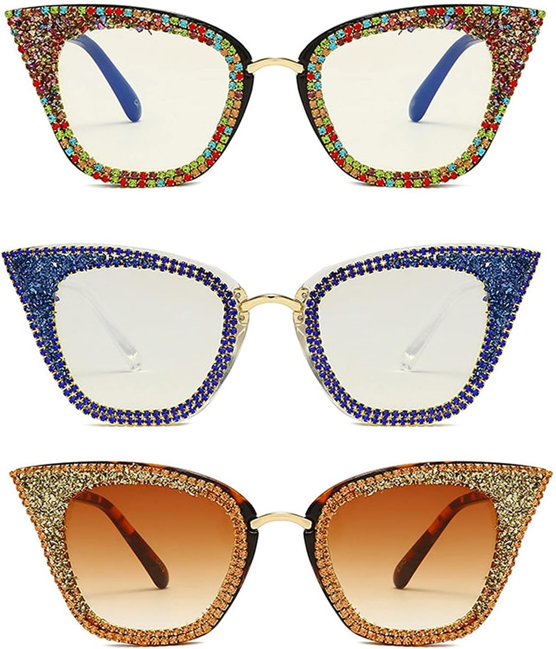 

Винтажные солнцезащитные очки COTIA «кошачий глаз» для женщин, с бриллиантами и стразами, мужские солнцезащитные очки с защитой от УФ-излучения UV400, Colorful&blue&gold Leopard