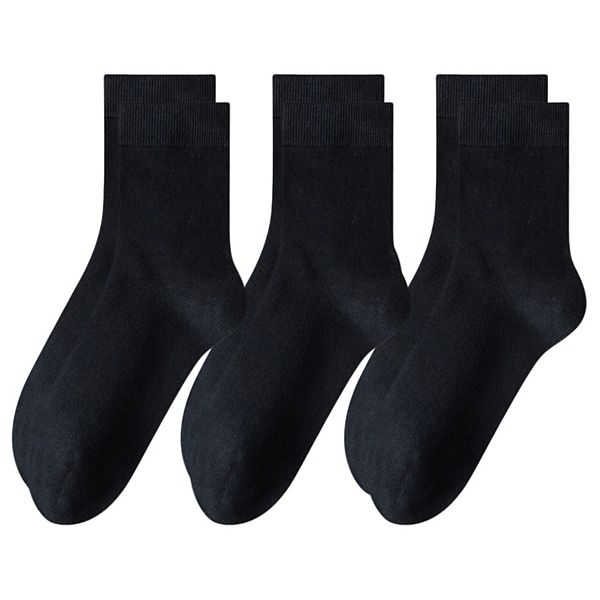 

Женские классические носки-следки 3 шт, мягкая эластичная ткань и удобная резинка Anna-Kaci, Black