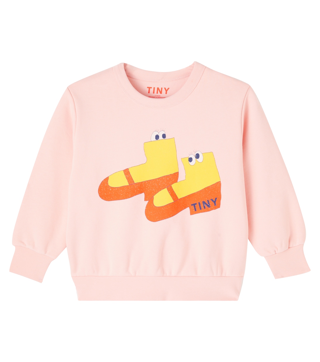 

Толстовка из хлопкового джерси с принтом Walk Tinycottons, розовый