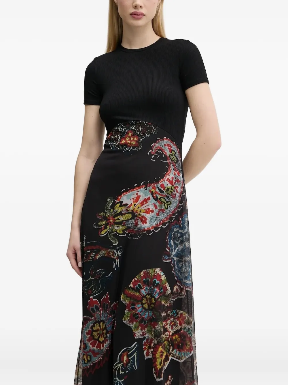 

Платье с принтом пейсли Desigual, черный