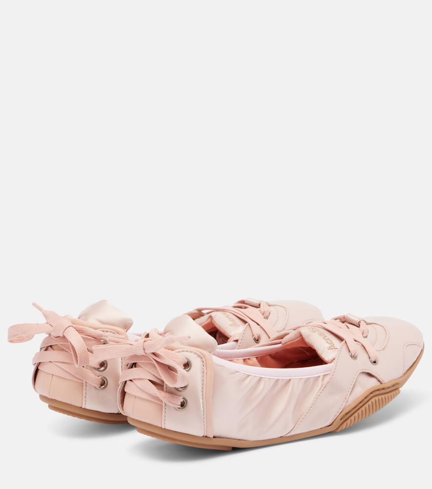 Бирюзовые атласные кеды bilaria Acne Studios, Powder Pink — фото 2