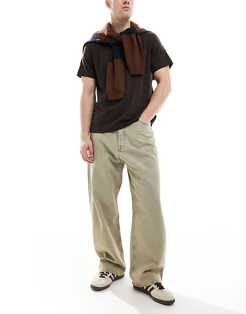 

Джинсы Jack & Jones Ron Skate Fit синего цвета с отбеливателем