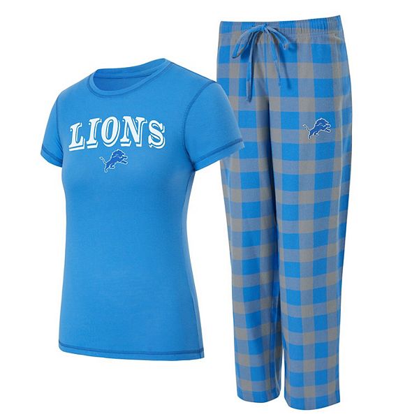 

Женский комплект пижамы flannel pj set concepts sport blue/gray detroit lions plus avondale Unbranded