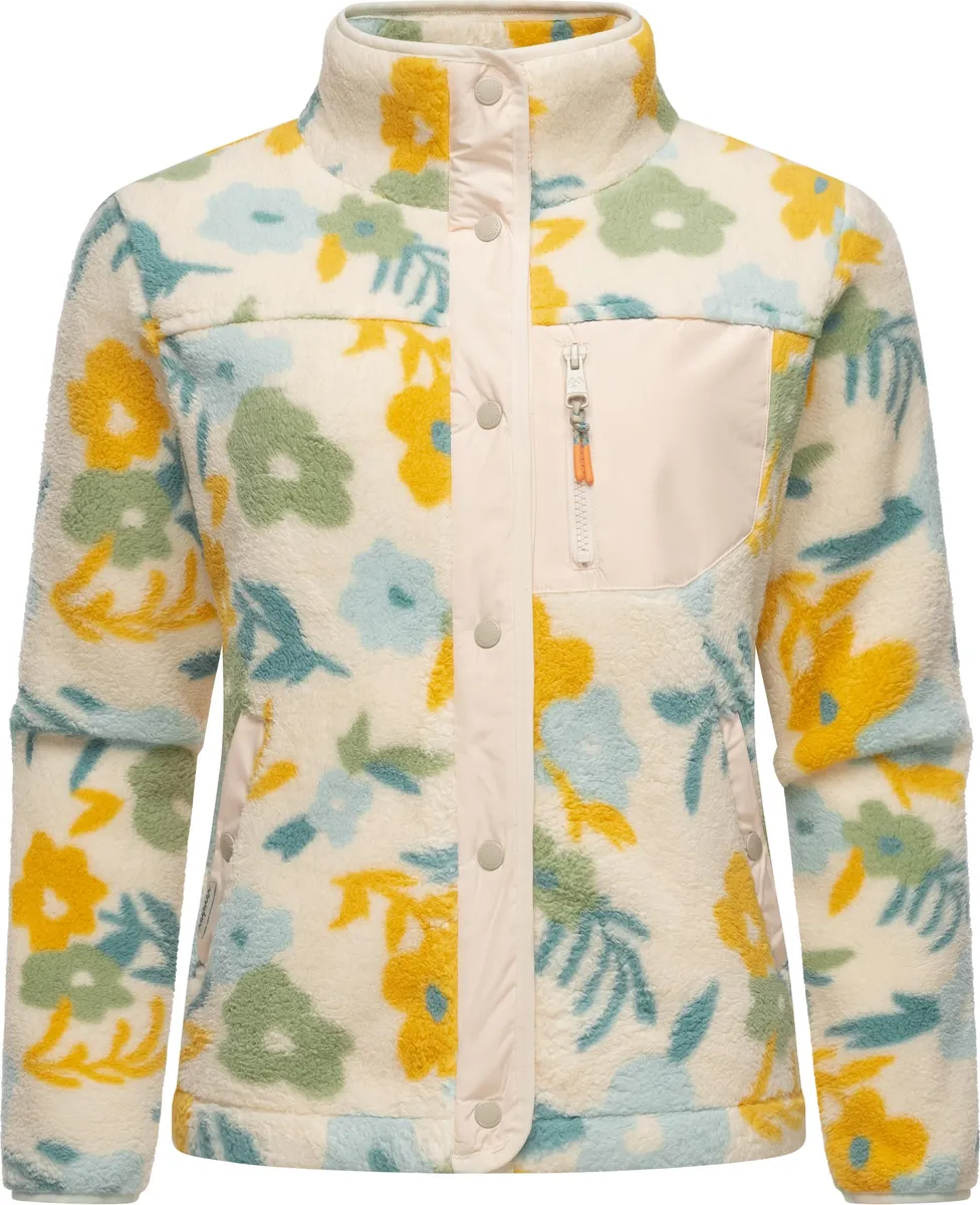 

Плюшевая куртка Ragwear "Appopis Print", без капюшона, эффектная пушистая переходная куртка из флиса тедди, бежевый