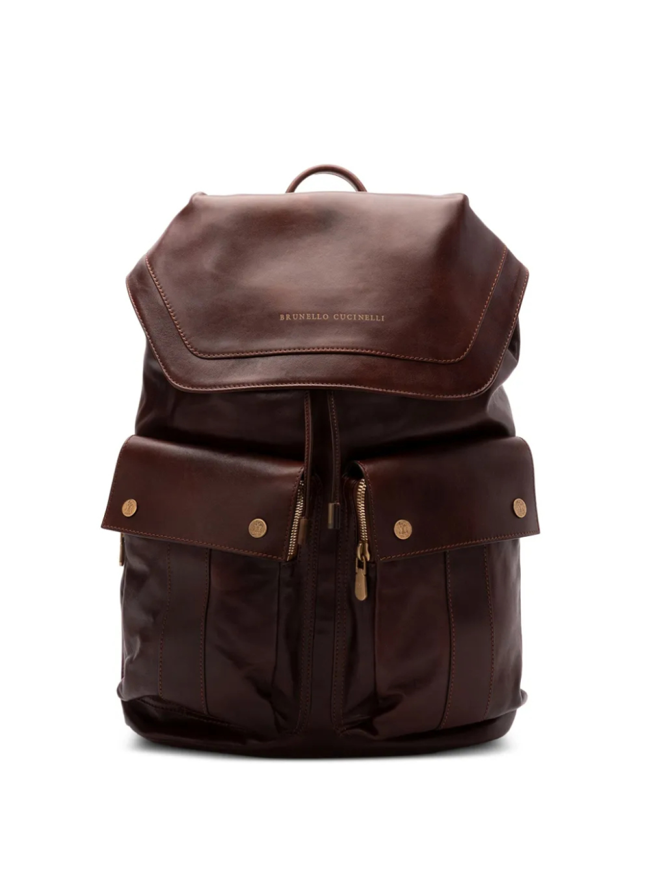 

Brunello Cucinelli кожаный рюкзак, коричневый