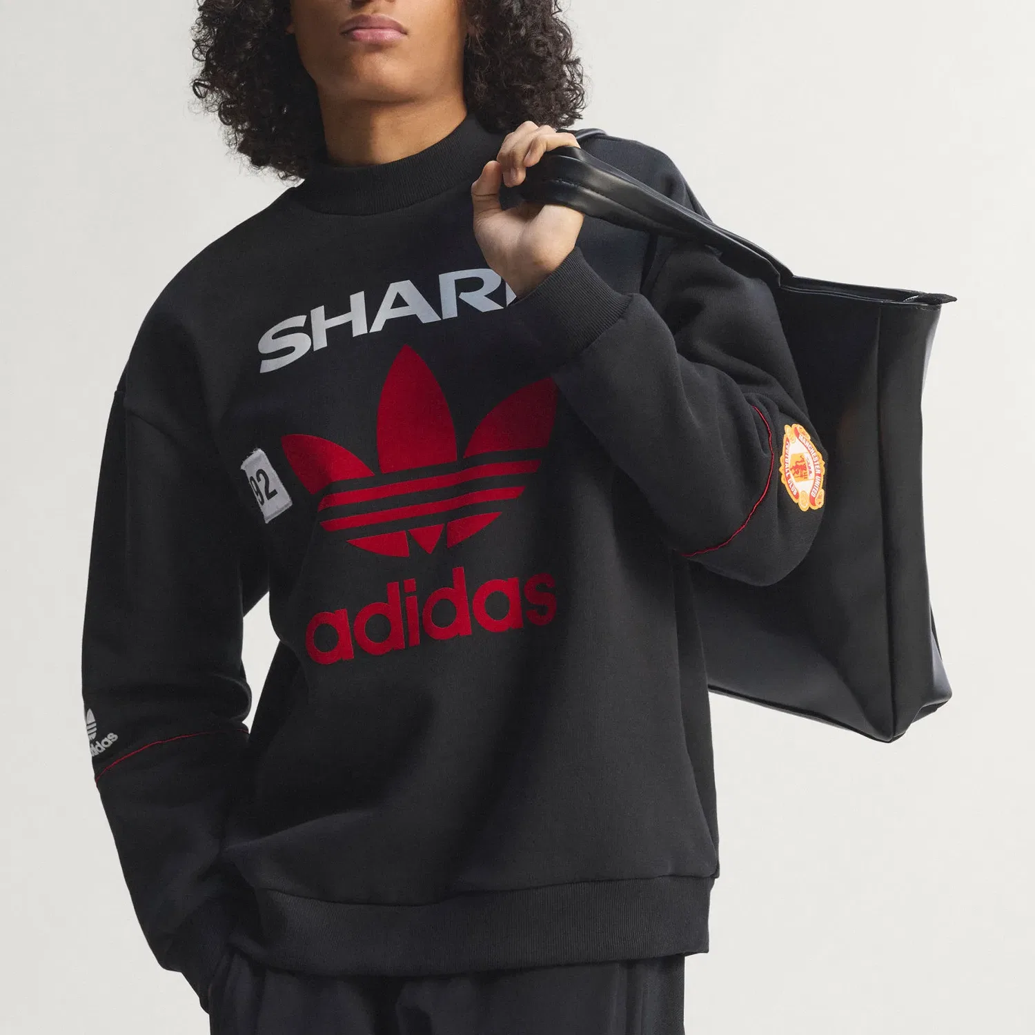 Свитшот Adidas Originals Manchester United SWEAT 90 Black/White/Red — фото 4