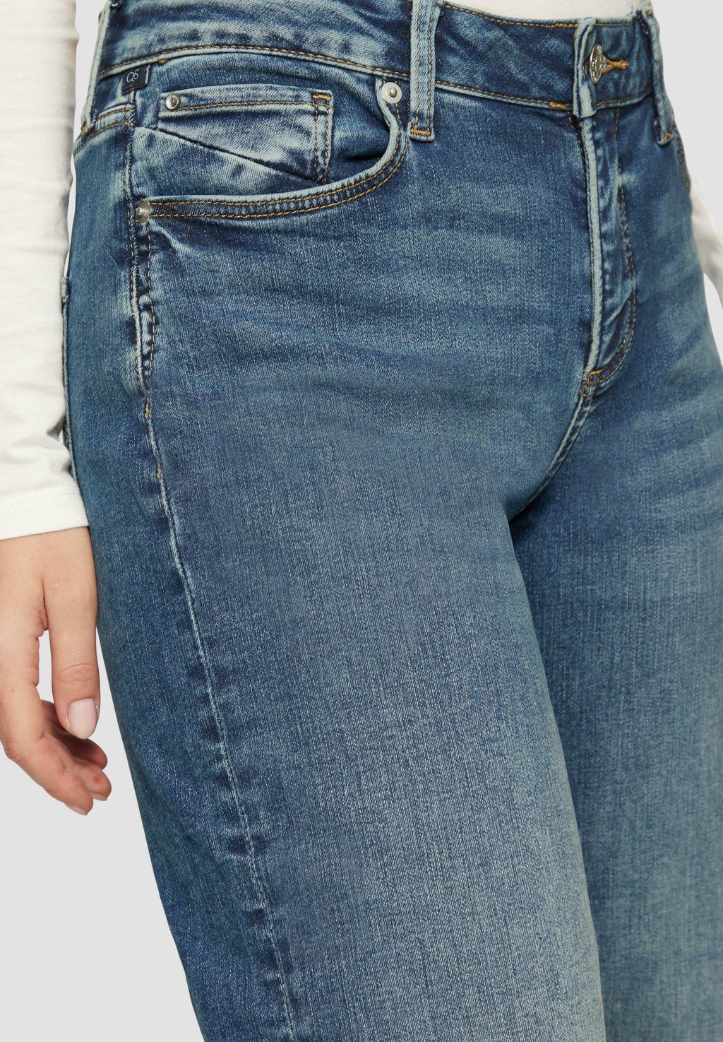 

Расклешенные джинсы MID RISE CATIE WIDE QS, синий деним