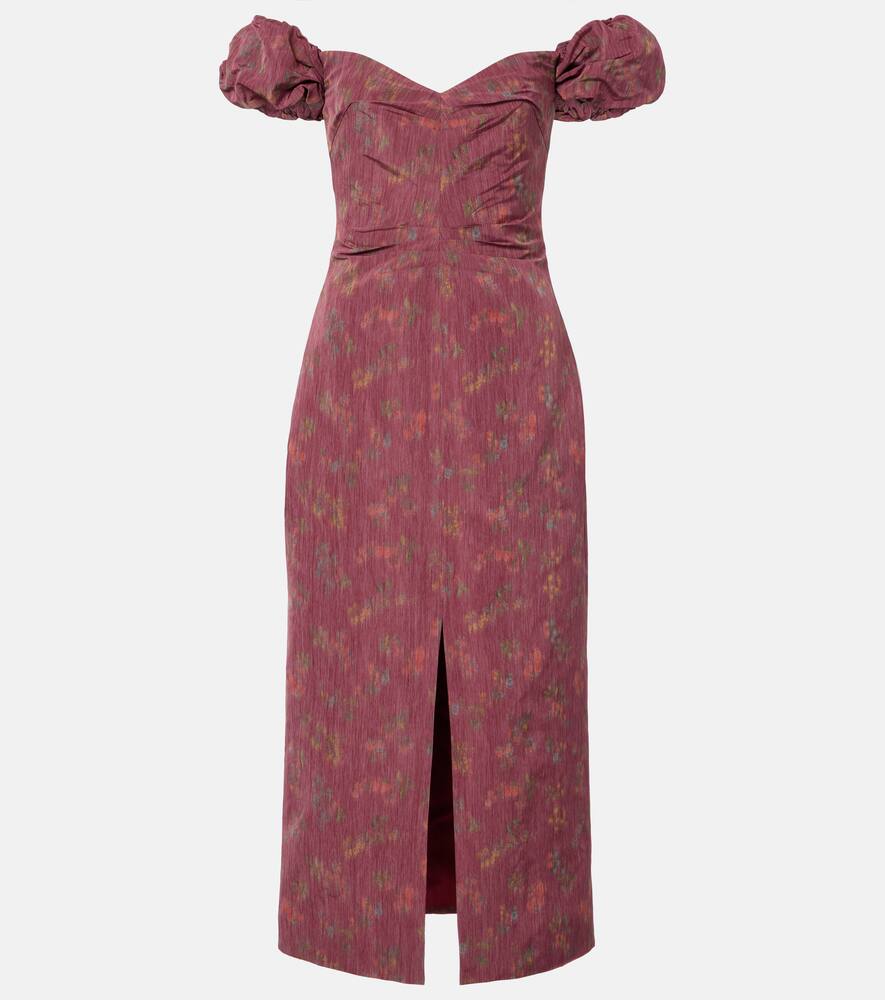 

Платье Adelaine с цветочным принтом и пышными рукавами Markarian, Raspberry Floral Ikat