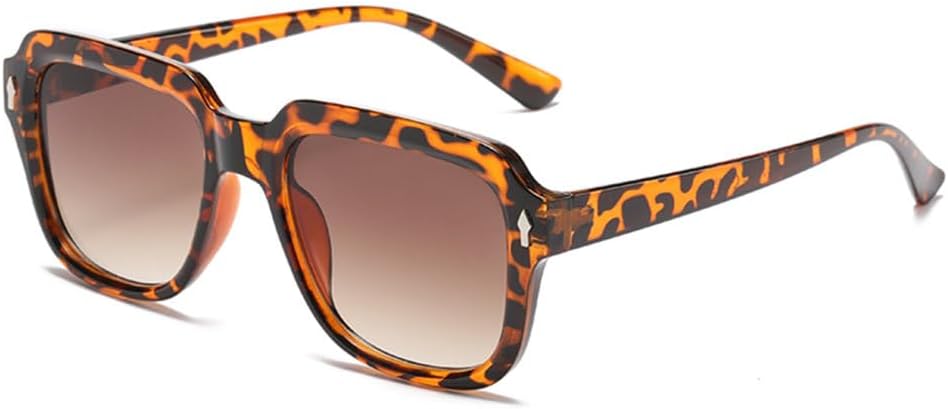 

Модные солнцезащитные очки большого размера 2027 года в стиле ретро, ​​минималистичном дизайне, с крупной прямоугольной оправой и защитой от УФ-излучения UV400 MTZJH, Leopard