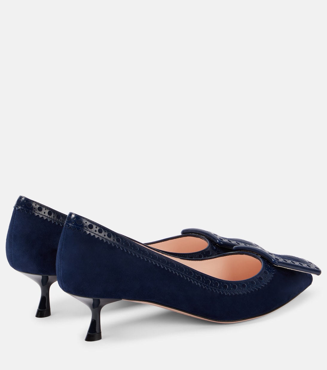 Замшевые туфли Vin In The City 45 Roger Vivier, Blu Chiaro — фото 2