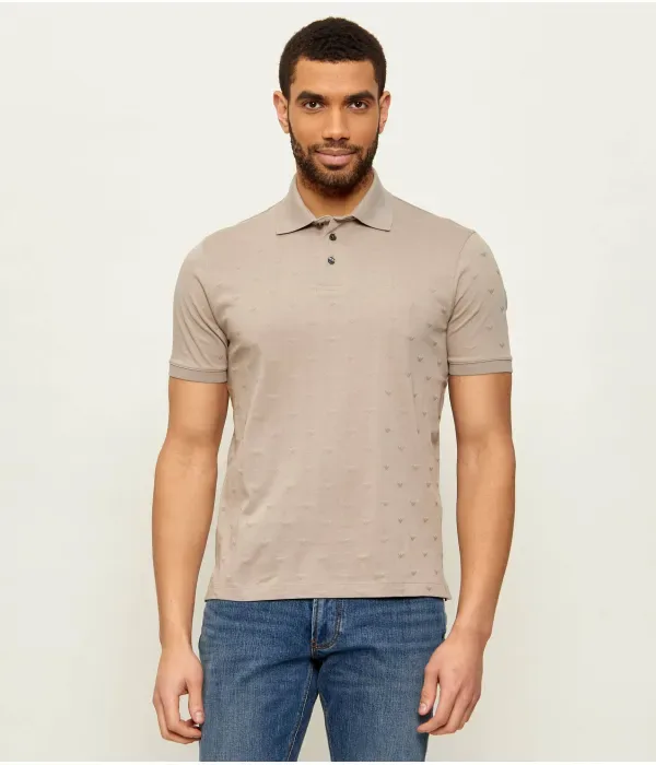 Полюс slim fit Emporio Armani, бежевый