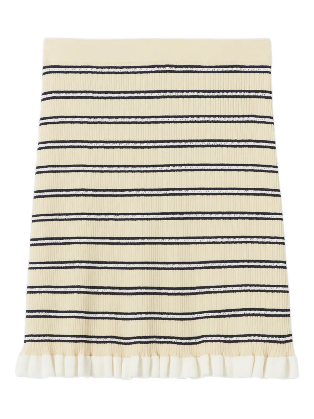 

Полосатая юбка мини с оборками Claudie Pierlot, нейтральный