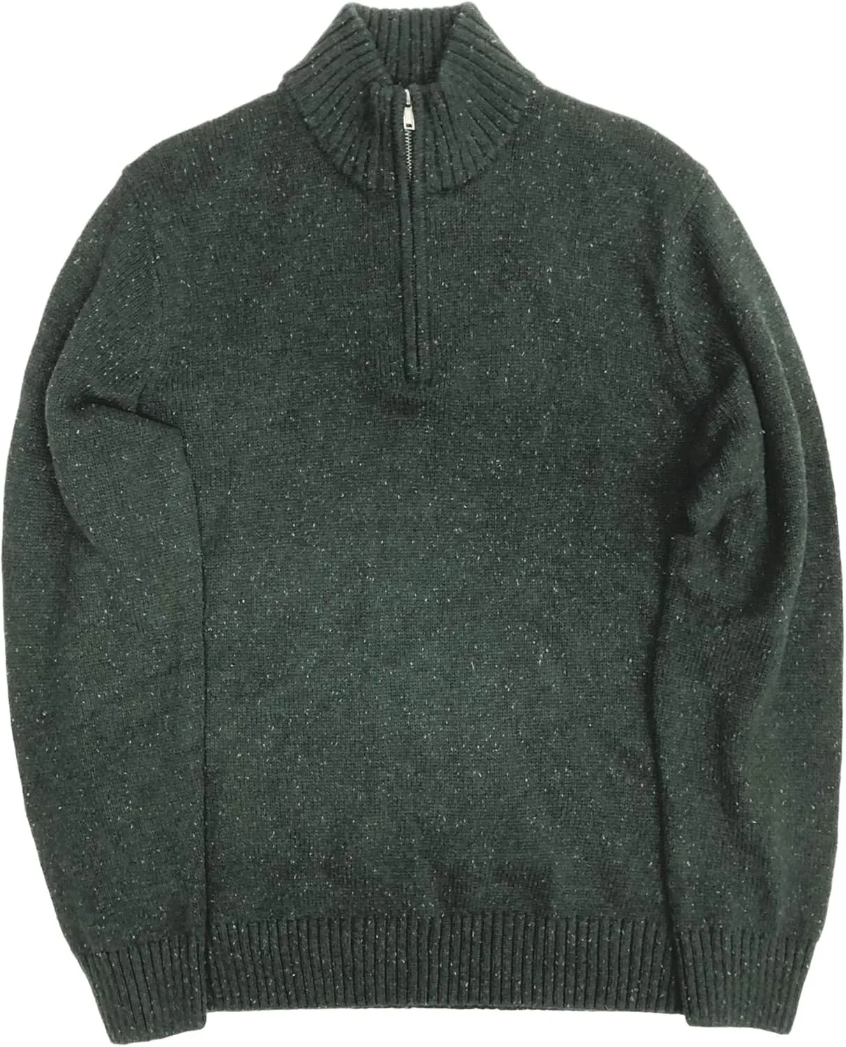 

Мужской свитер с зеленым крапом и молнией на четверть Sonoma