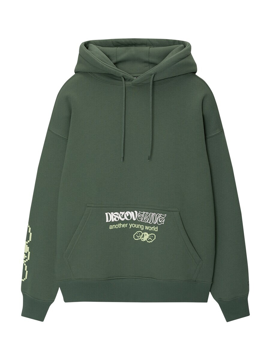 

Толстовка с капюшоном Pull&Bear Sweatshirt, цвет light green/dark green