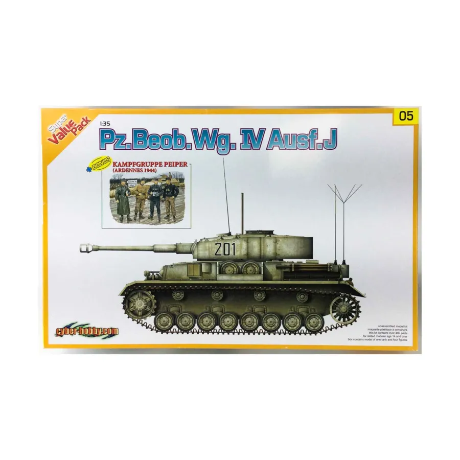 

Pz.Beob.Wg.IV Ausf.J с Kampfgruppe Peiper (Арденны, 1944 г.), Cyber-Hobby Models - Orange Box Series - Tanks & Other Military Vehicles (1:35)