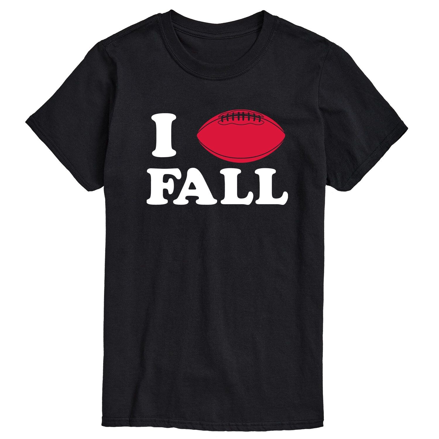 

Осенняя футболка Big & Tall I Love Football Licensed Character, черный