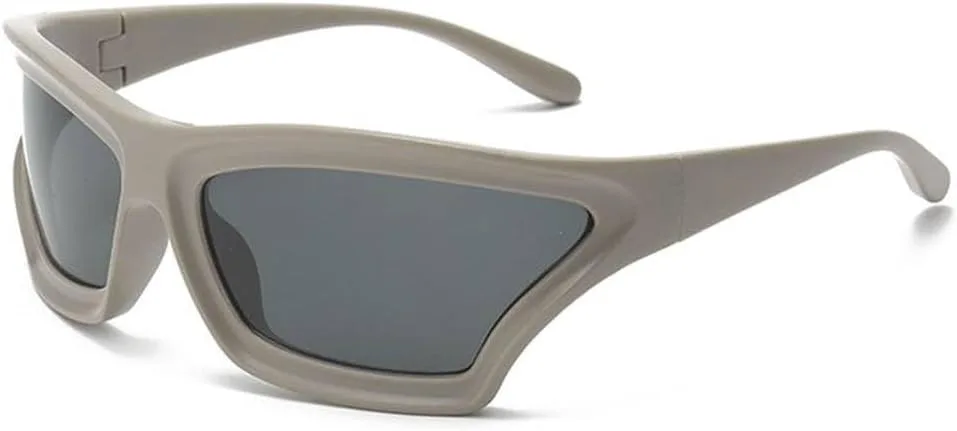 

Панк-солнцезащитные очки для женщин, роскошные солнцезащитные очки с защитой от УФ-излучения UV400, винтажные спортивные очки, SUN4440 Generic, C3coffeegray