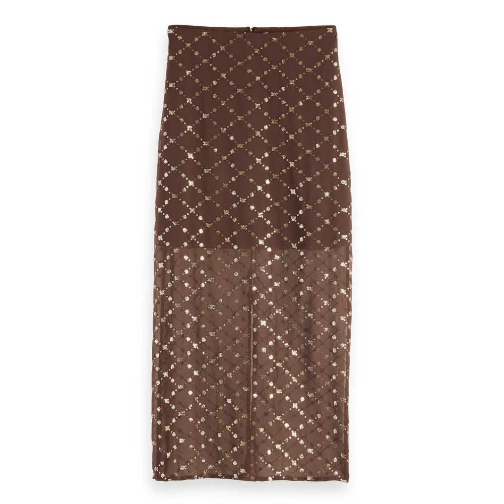 

Юбка Scotch & Soda 178154 midi, коричневый
