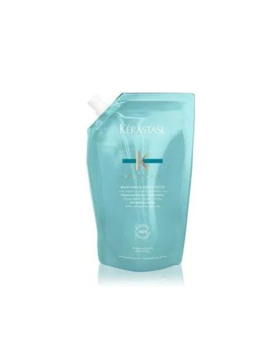 

Kerastase, Resistance Bain Force Architecte, Укрепляющий шампунь для ослабленных, слегка поврежденных волос, 500 мл (сменный блок)