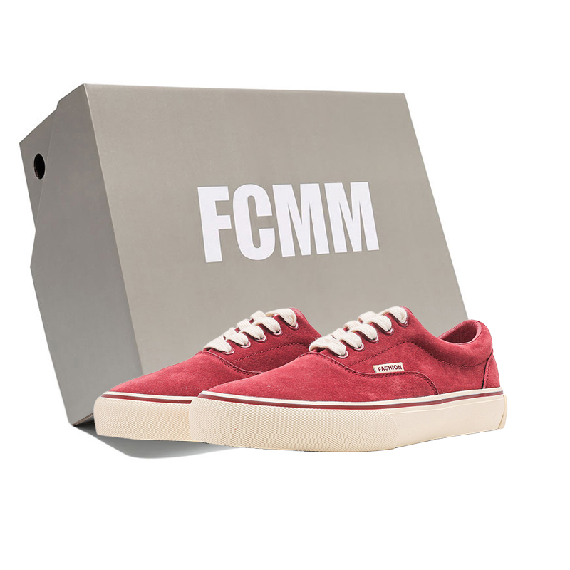 

Низкие кроссовки для скейтбординга, мужская коробка FCMM, Burgundy
