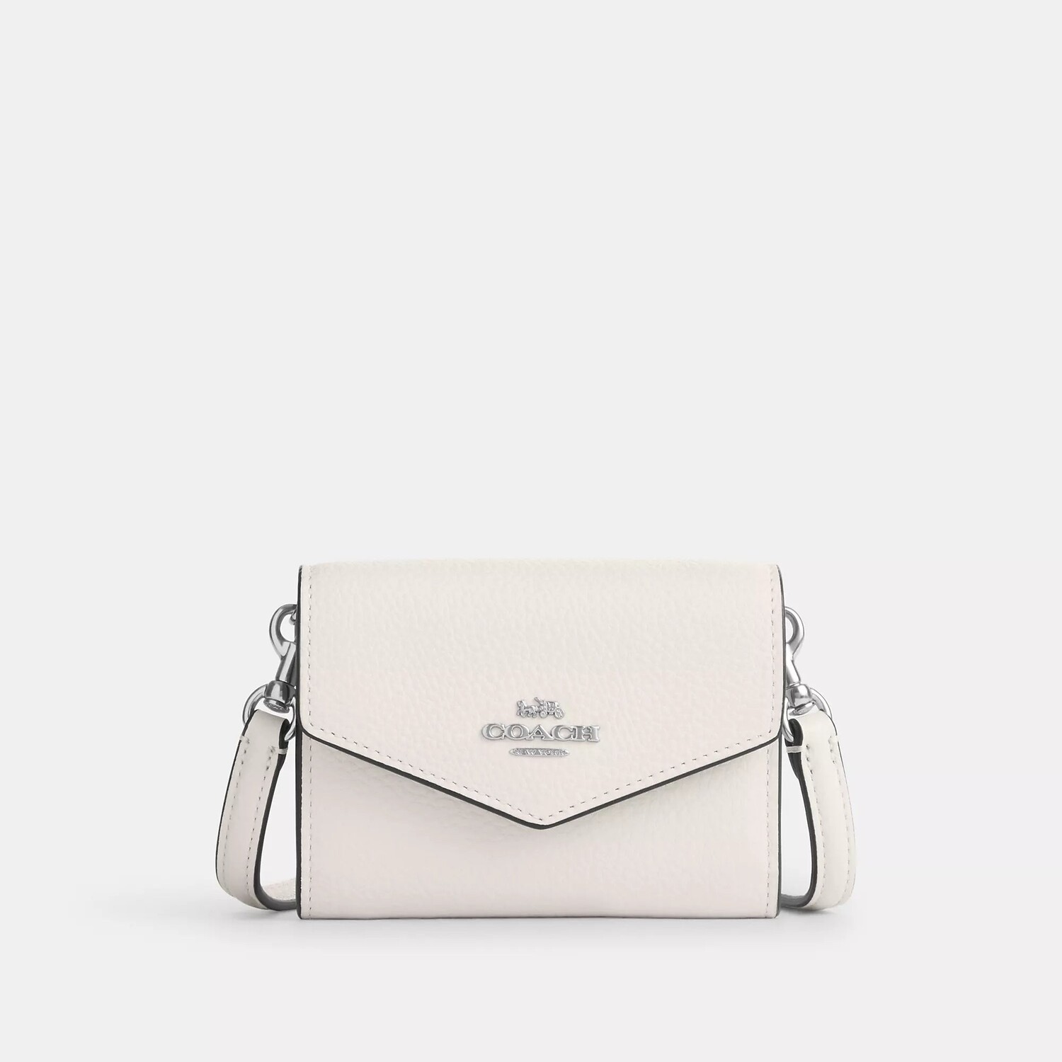 

Мини-кошелек-конверт с ремешком Coach Outlet, цвет Silver/Chalk