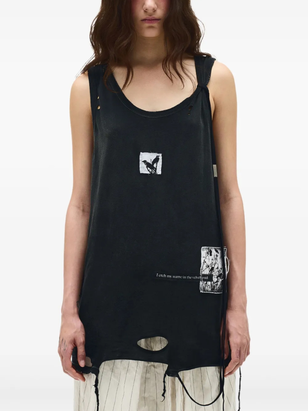 

Ann Demeulemeester топ Zina без рукавов, черный