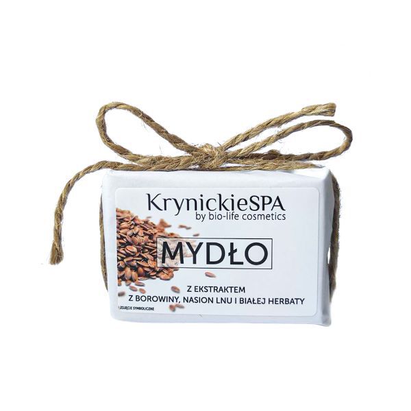 

Мыло с экстрактом торфа, семенами льна и белым чаем, 100 г Krynickie Spa