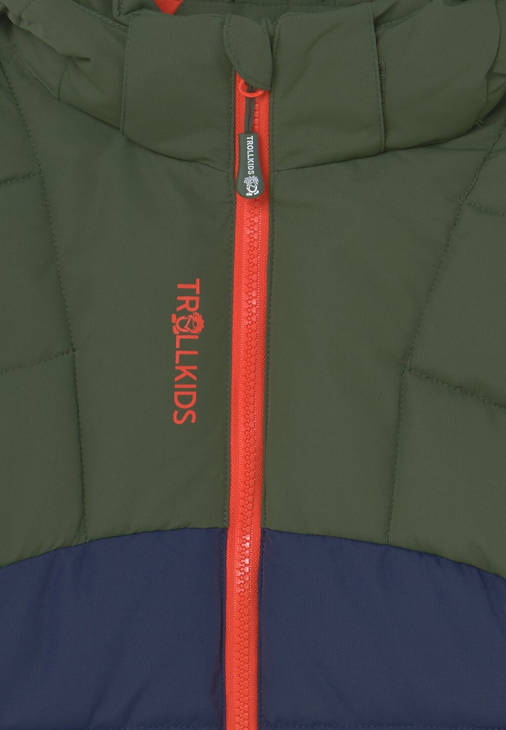 Куртка зимняя Kids Gryllefjord Unisex TrollKids, цвет forest green/navy/flame orange — фото 4