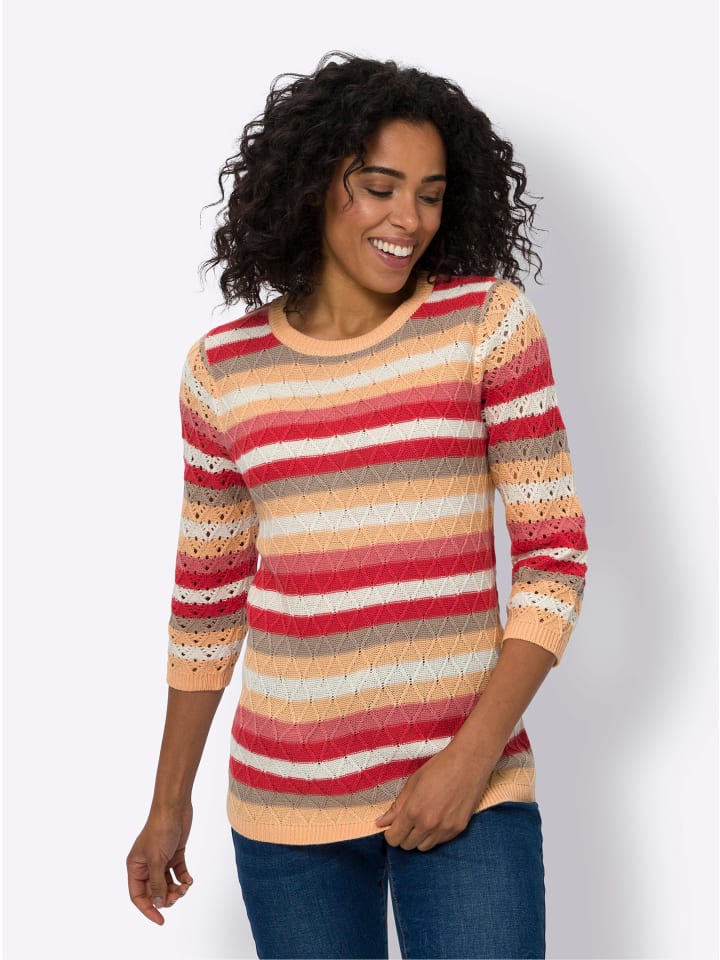 

Свитер с рукавами 3/4 в полоску цвета экрю Sieh an!