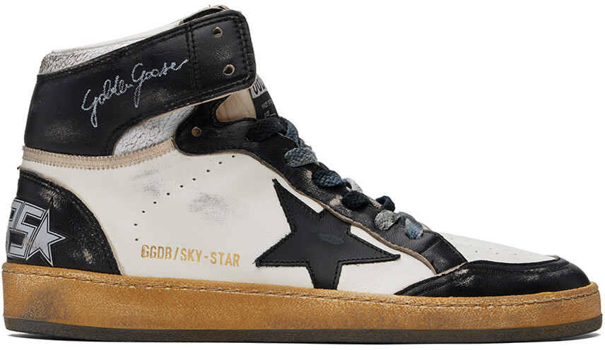 

Черно-белые кроссовки Sky-Star Golden Goose, Серый;черный, Черно-белые кроссовки Sky-Star Golden Goose