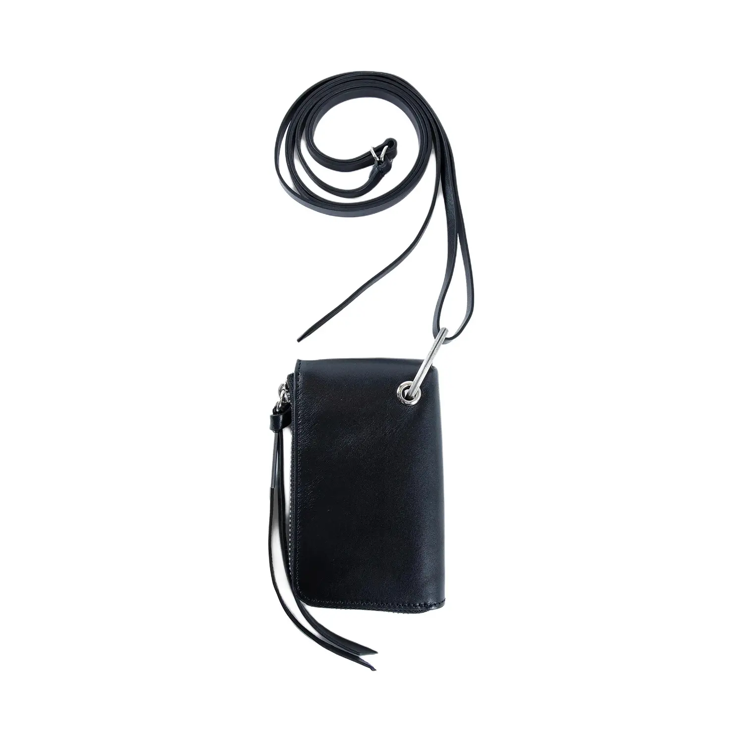 

Кошелек из жирной телячьей кожи Unisex Black Ann Demeulemeester, Set (Bag+Dust Bag)
