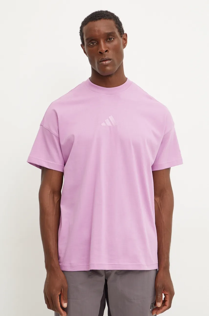 

Хлопковая футболка ALL SZN adidas, фиолетовый