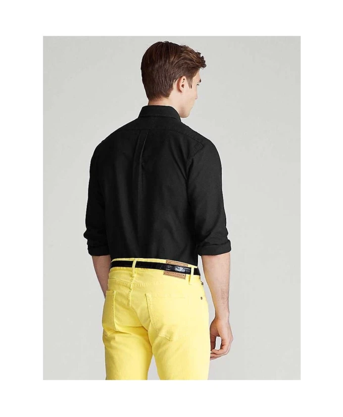Приталенная рубашка-оксфорд с логотипом Ralph Polo Ralph Lauren, черный — фото 4