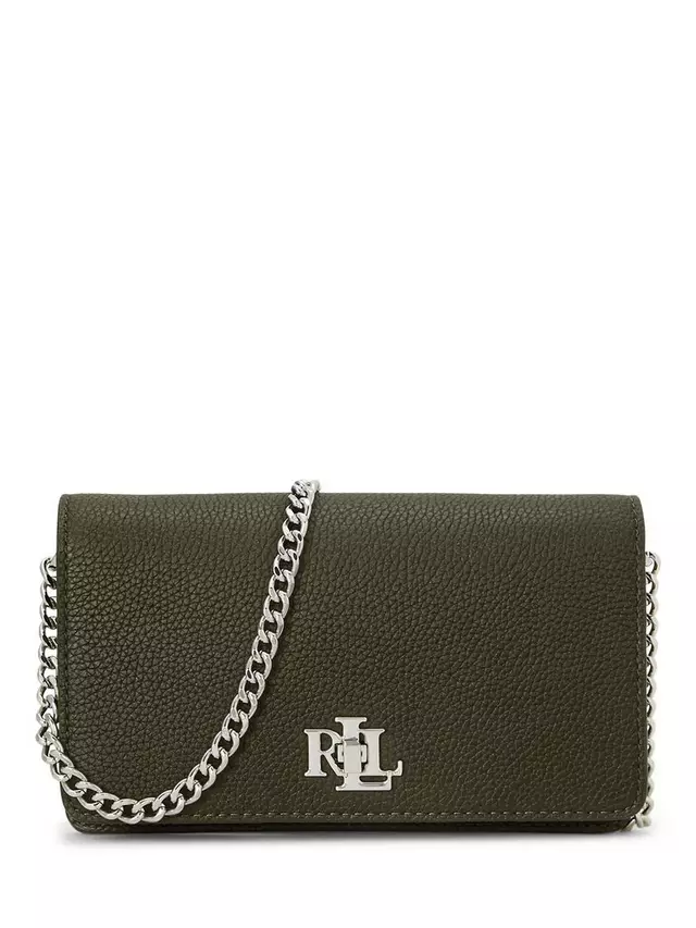 

Сумка кросс-боди Ralph Lauren Lauren Ralph Lauren Pebbled Leather Flapover, цвет dark olive