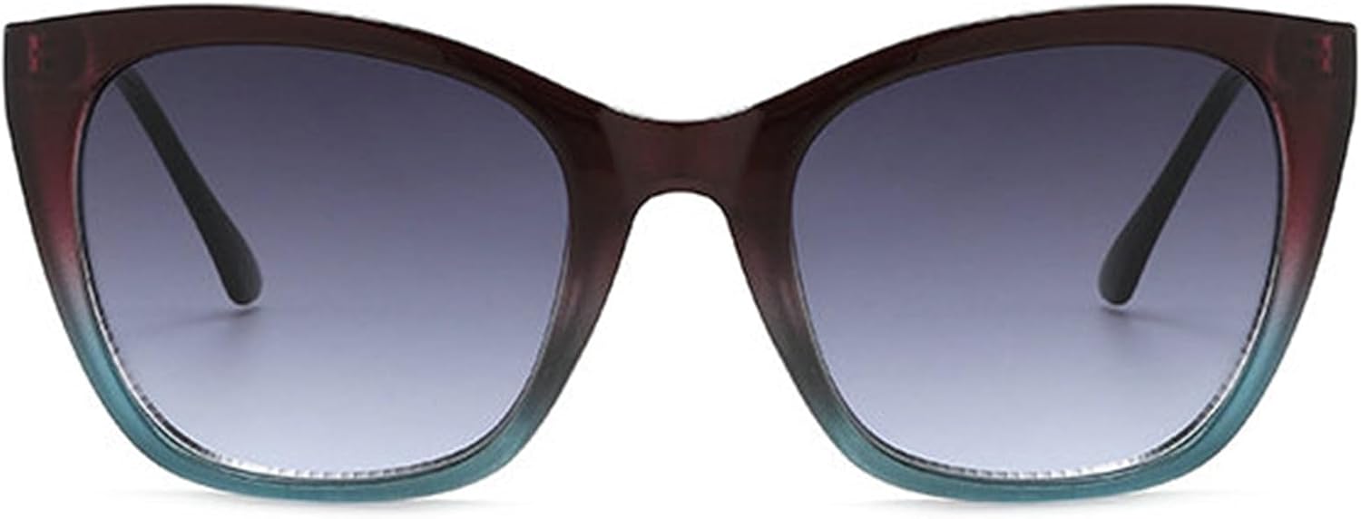 

Willochra Модные солнцезащитные очки большого размера «кошачий глаз» для женщин, ретро-оправа из металла, трендовые солнцезащитные очки для мужчин с градиентным покрытием, защита от ультрафиолета UV400, C4